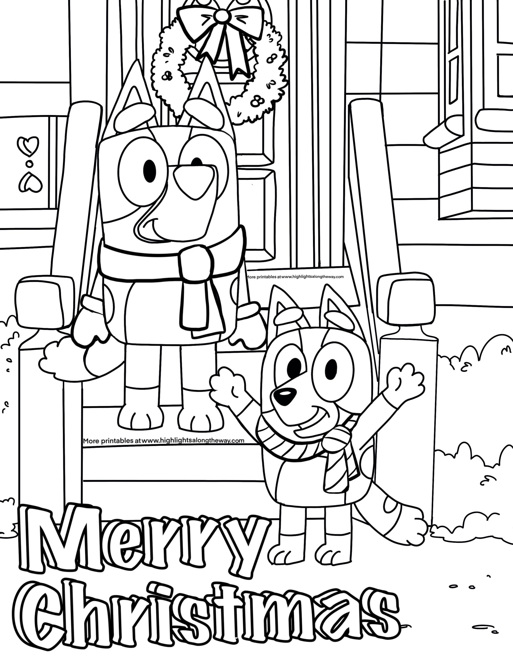 free christmas colouring pages