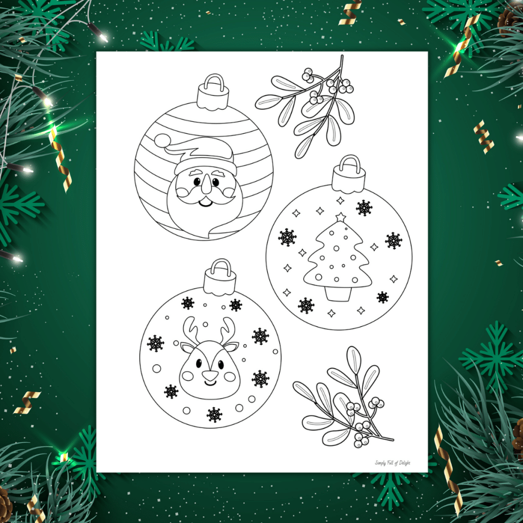 Free Christmas Ornament Coloring Pages For Kids Simply Full Of Delight Free Christmas Ornament Coloring Pages For Kids Simply Full Of Delight