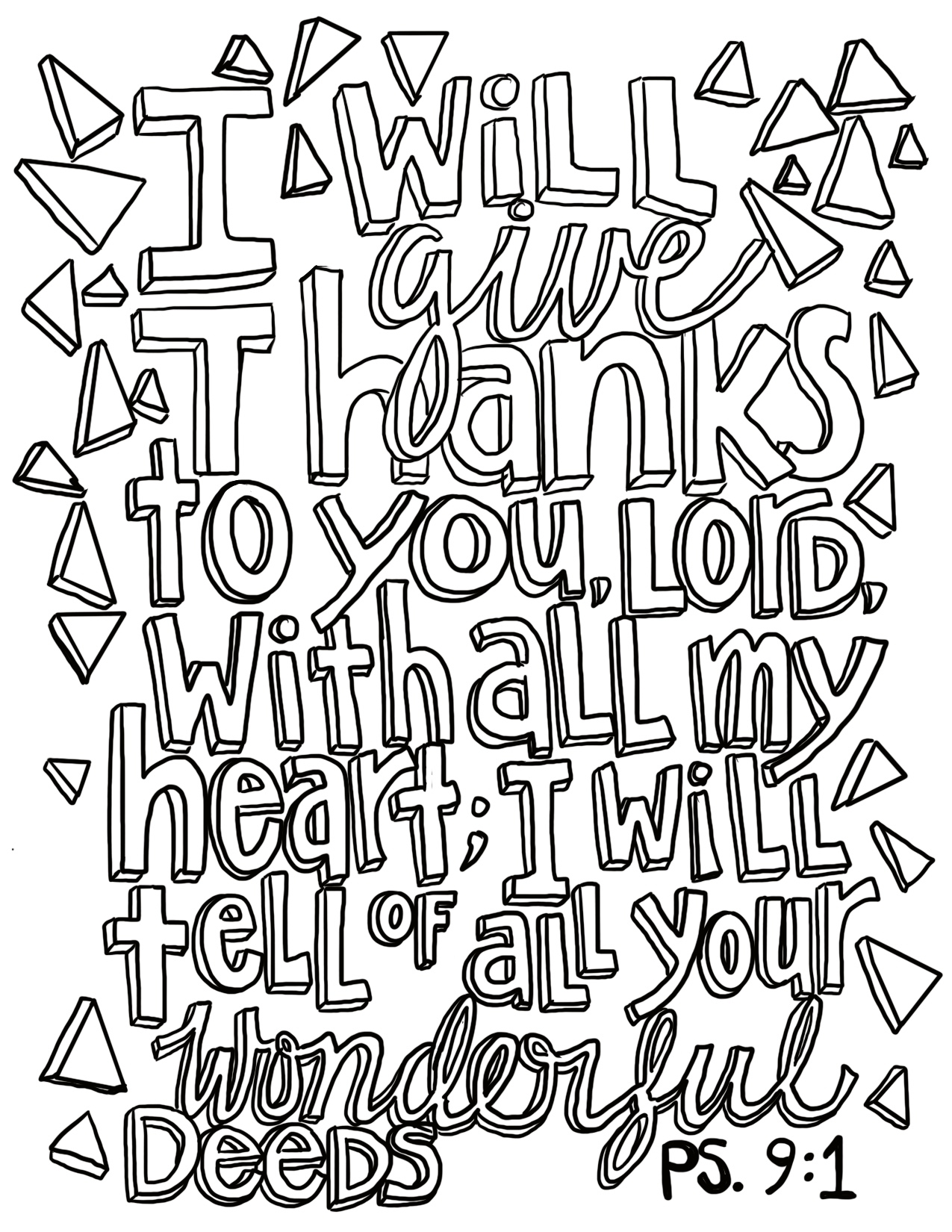Free Coloring Page Psalm 9 1 From Victory Road Free Coloring Page Psalm 9 1 From Victory Road