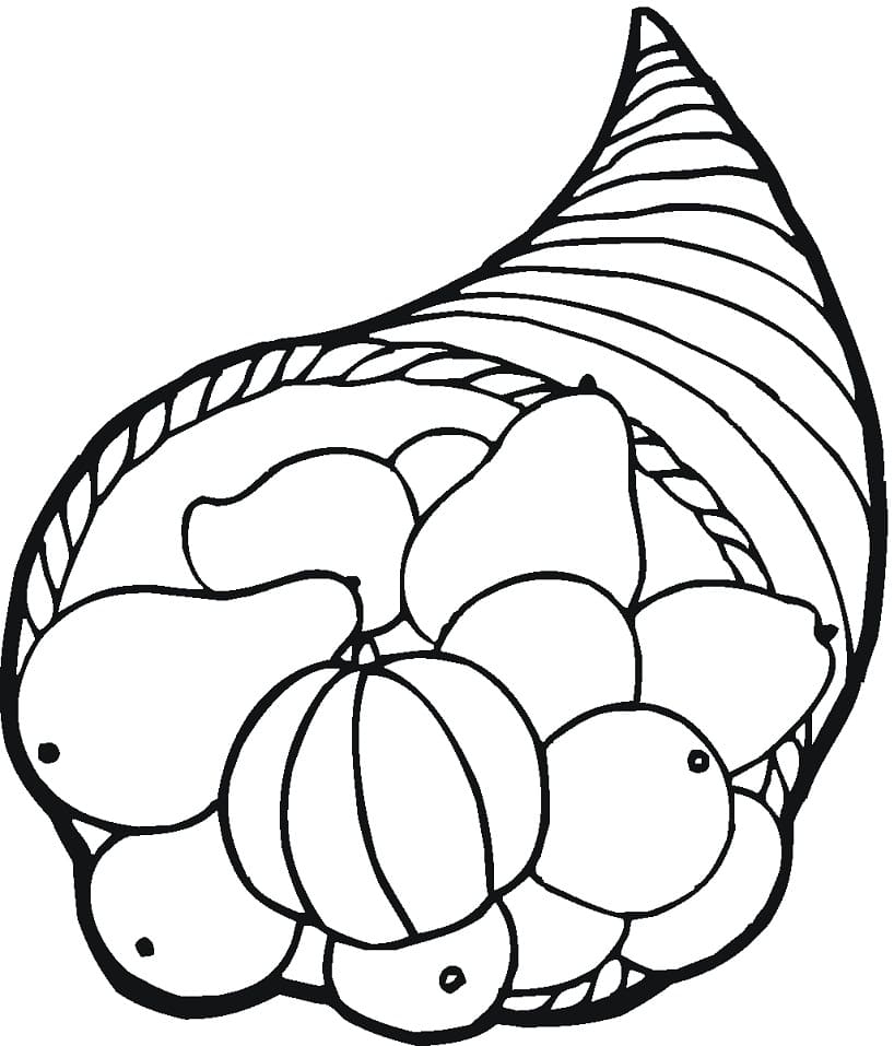 Free Cornucopia Coloring Page Download Print Or Color Online For Free
