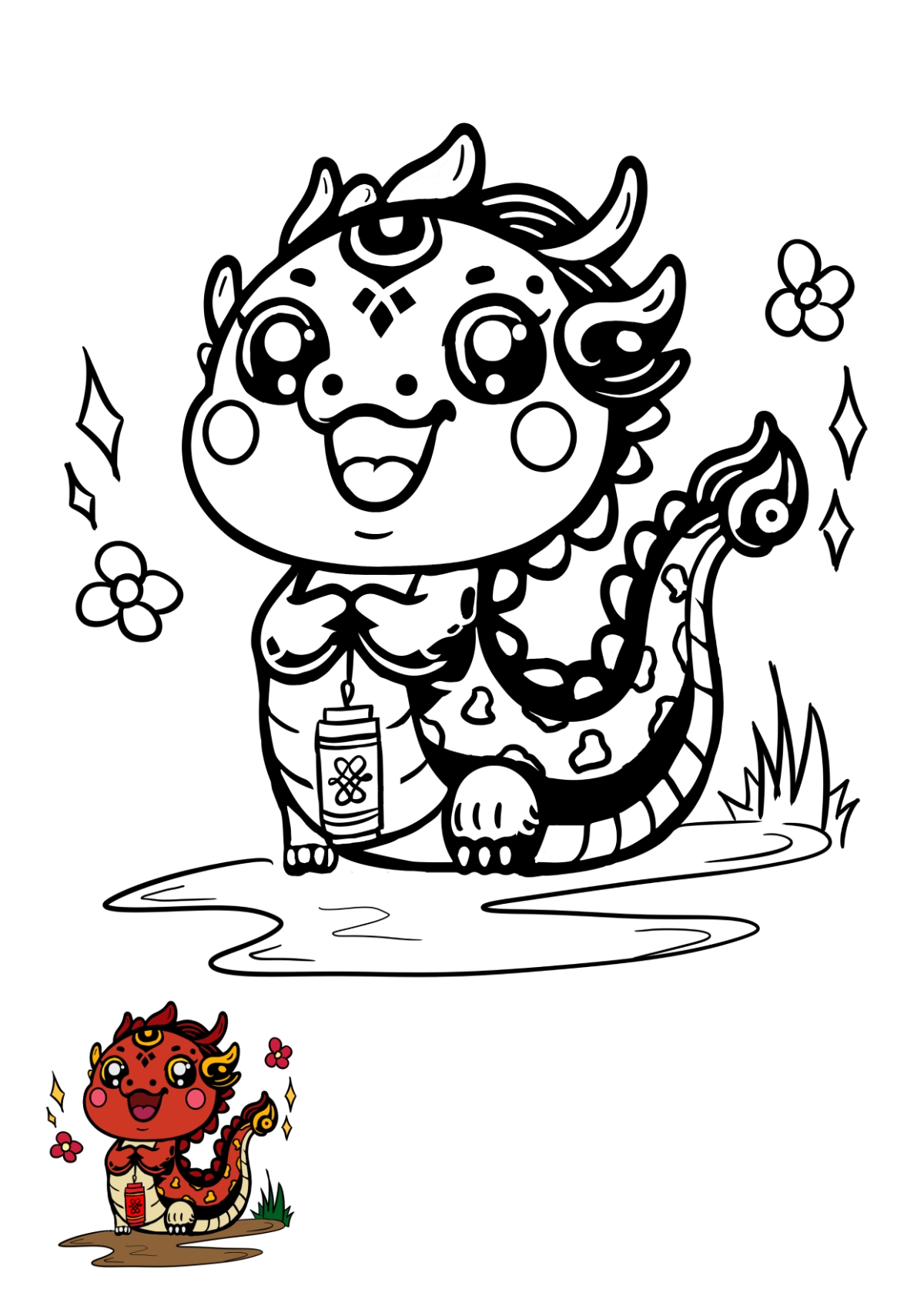 Chinese New Year Coloring Pages Free