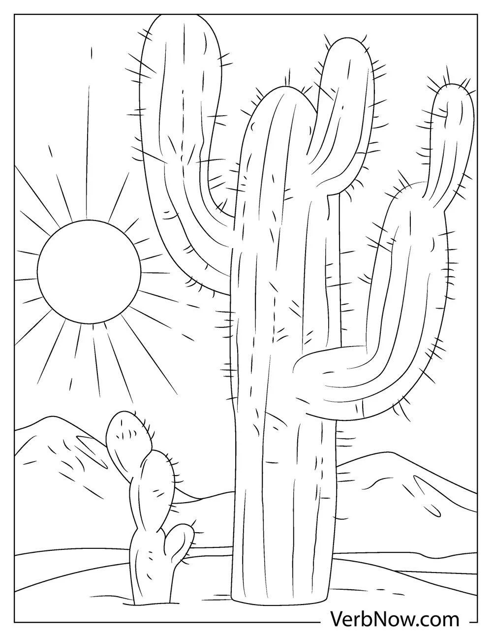 Free DESERT LANDSCAPE Coloring Pages For Download Printable PDF 