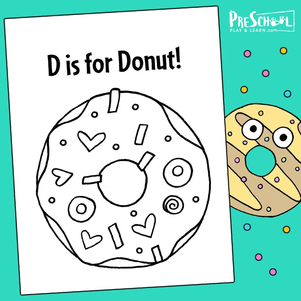 Free Donut Coloring Page Free Donut Coloring Page