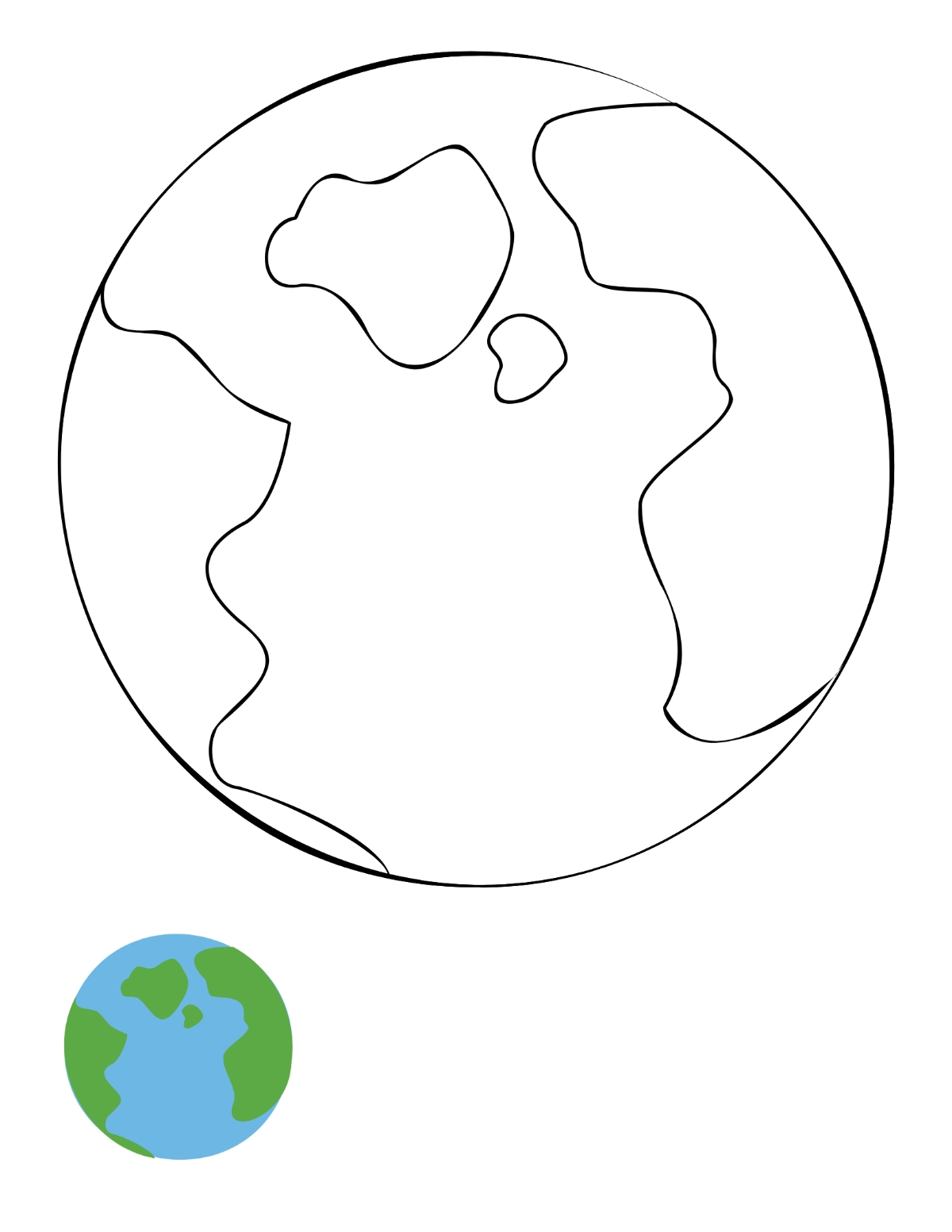 Free Earth Coloring Page Template To Edit Online Free Earth Coloring Page Template To Edit Online