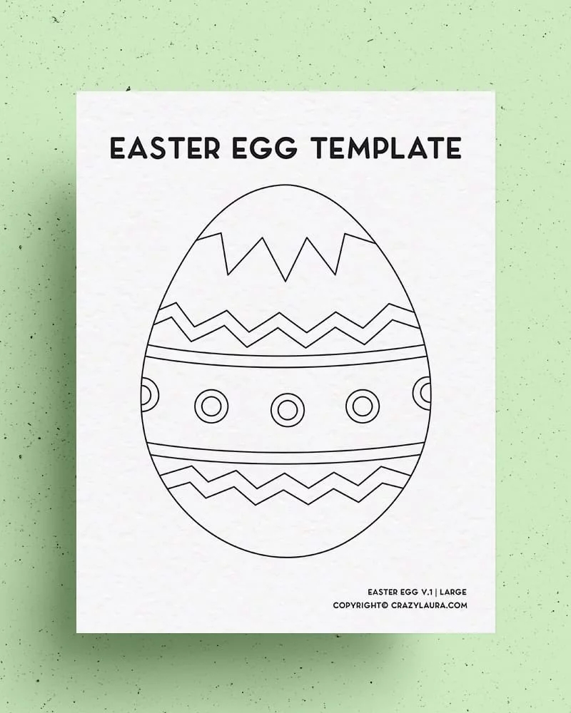 Free Easter Egg Template Coloring Pages For