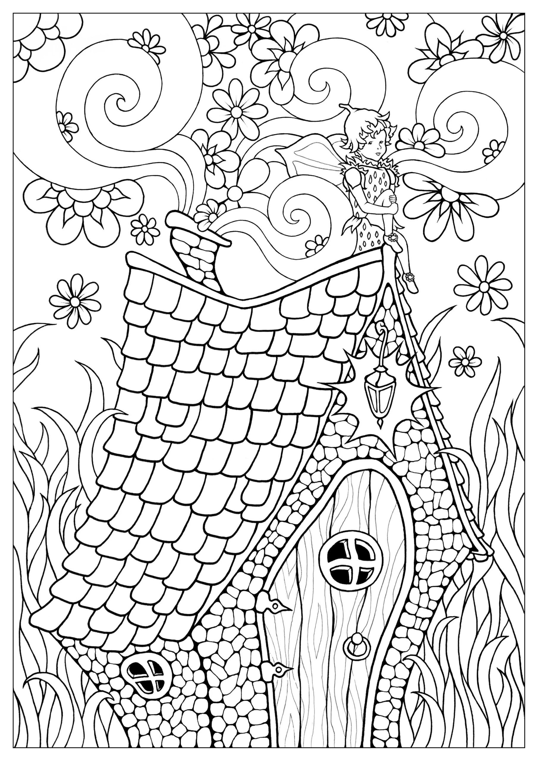 Free Fairy Drawing To Print And Color Fairy Coloring Pages For Kids