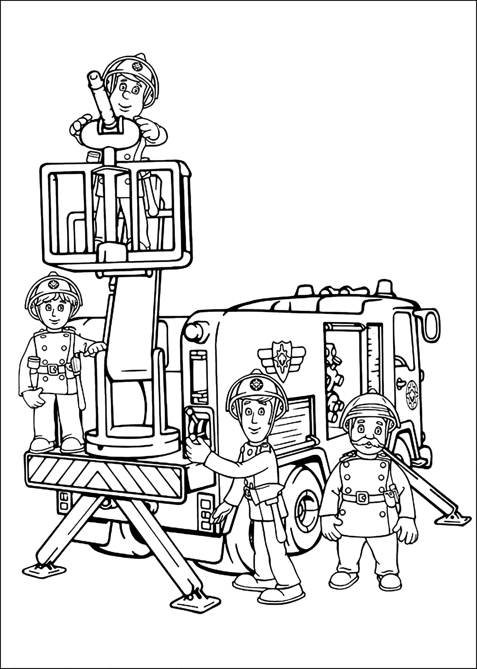 Free Fireman Coloring Page Fire Department Coloring Pages