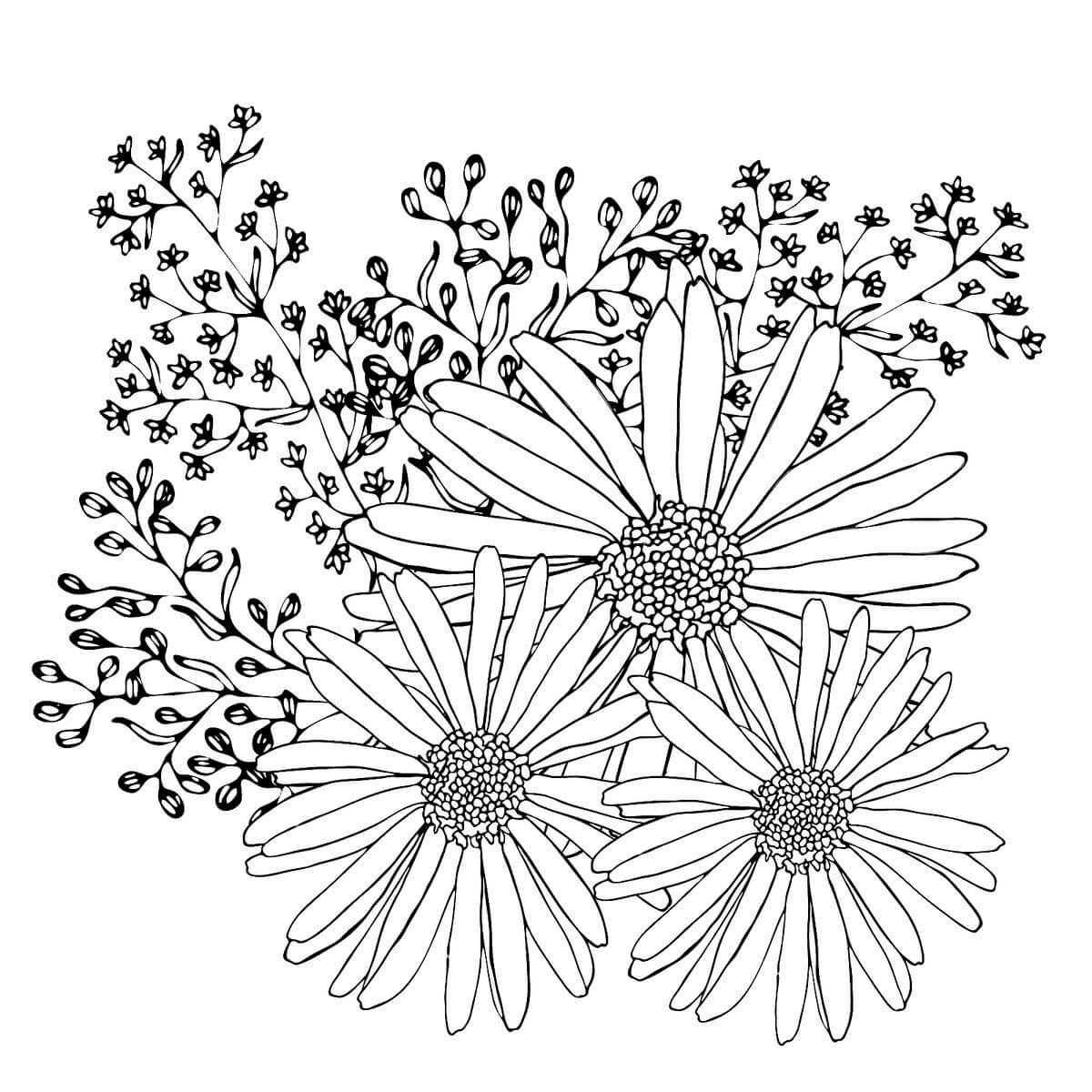 Free Flowers Coloring Page Download Print Or Color Online For Free