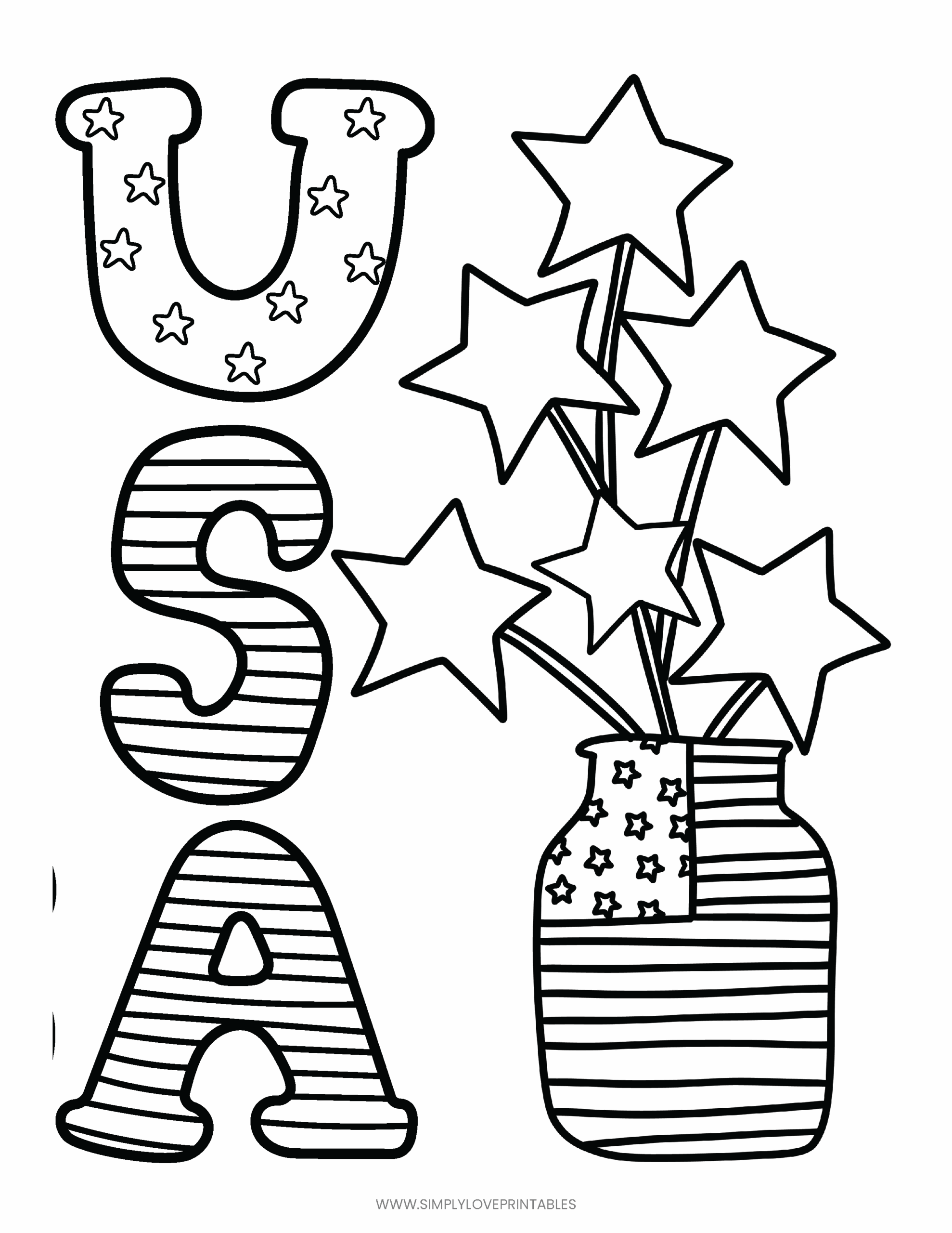 Free Fourth Of July Coloring Pages Simply Love Printables