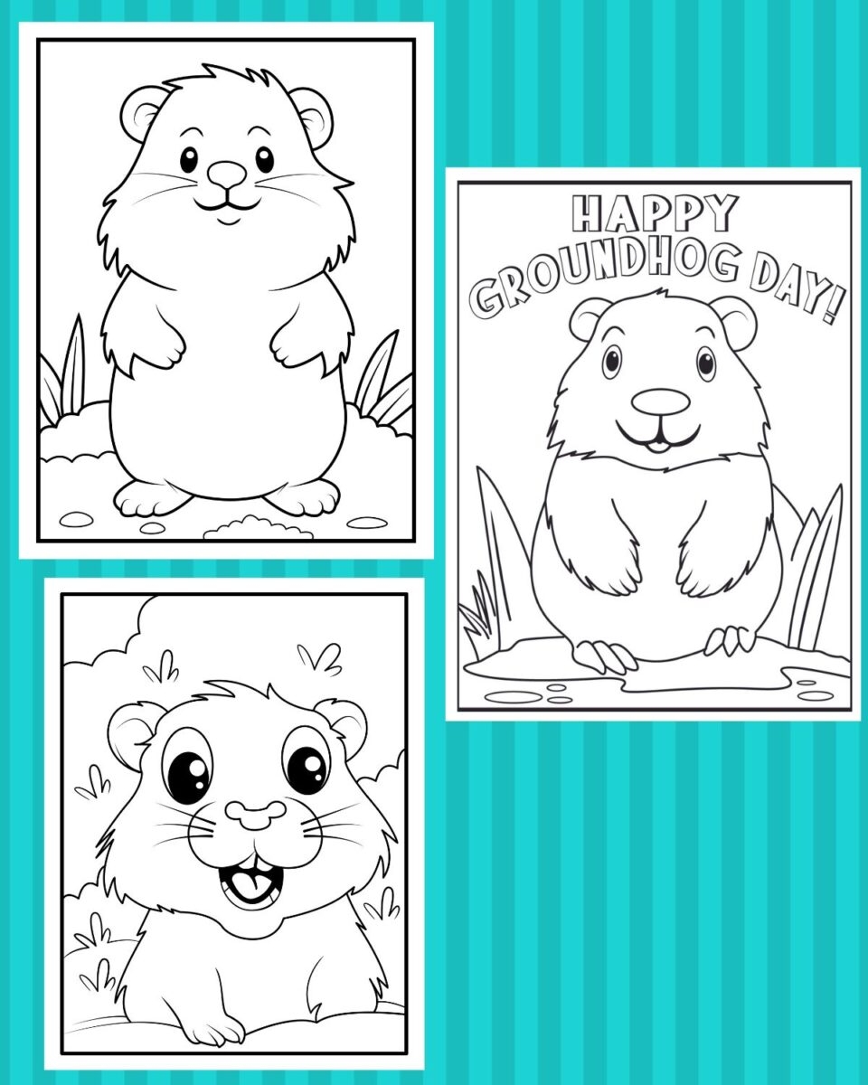 FREE Groundhog Day Coloring Pages 8 Sheets Leap Of Faith Crafting