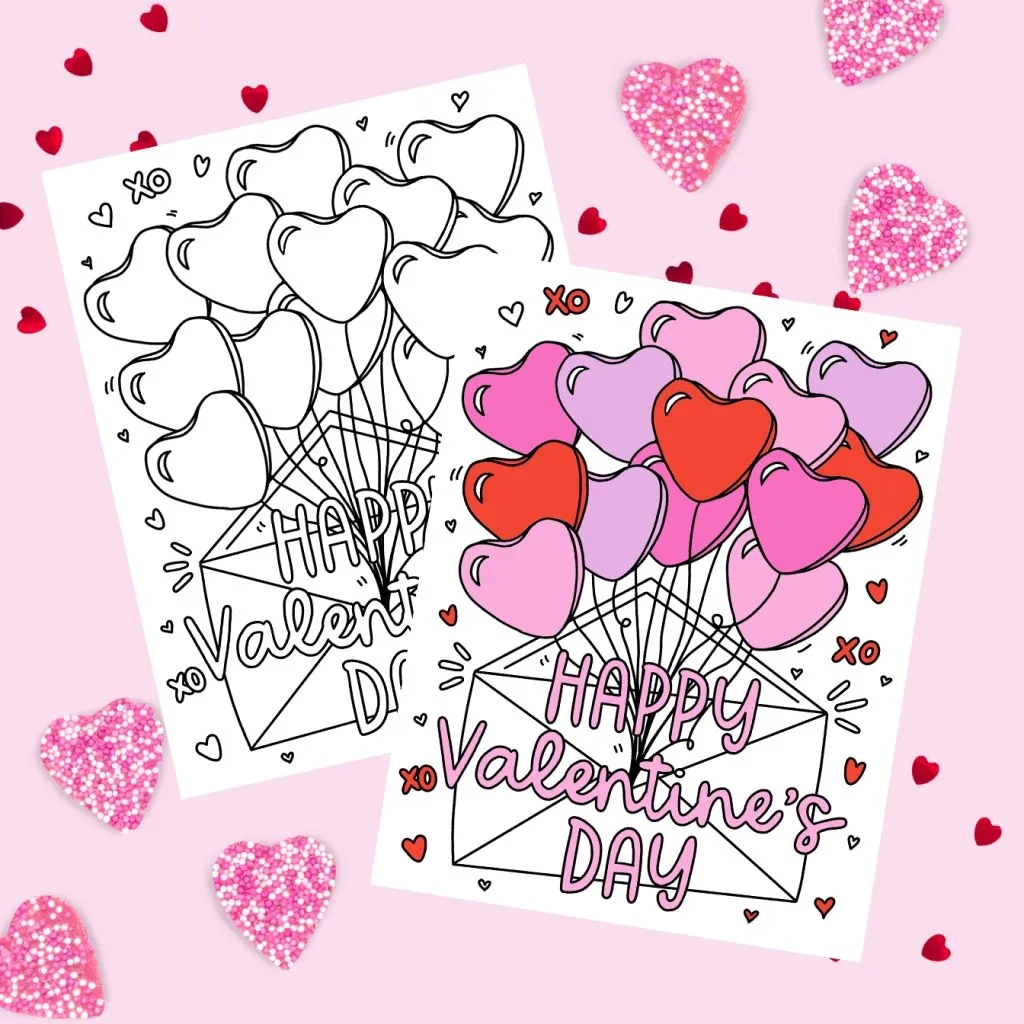 FREE Happy Valentine s Day Coloring Page Pineapple Paper Co 