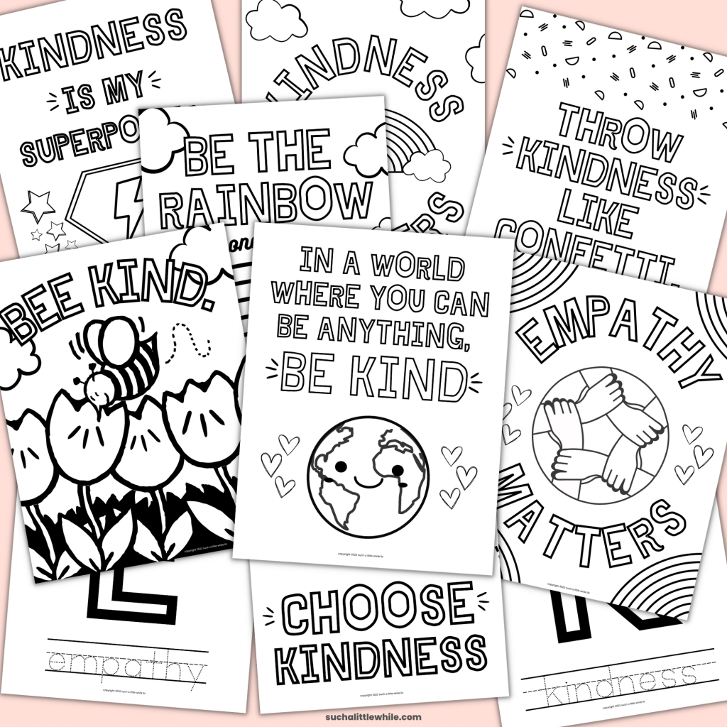 Free Kindness Coloring Pages That Kids Love Printable PDFs Such A Little While