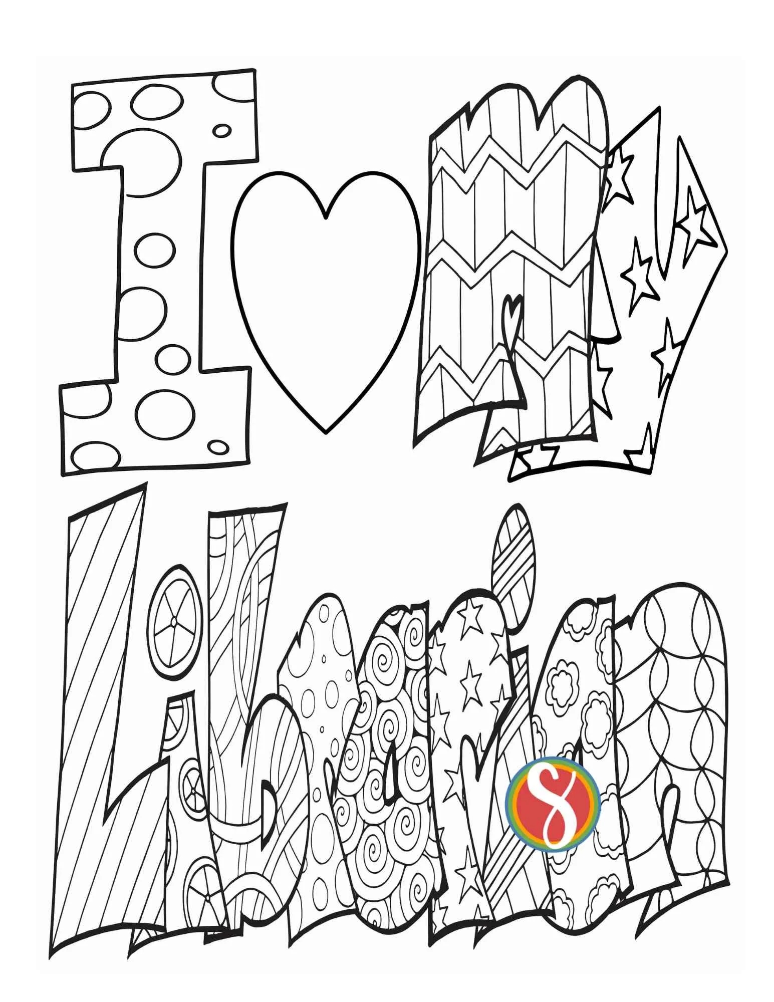 Free Library Coloring Pages Stevie Doodles