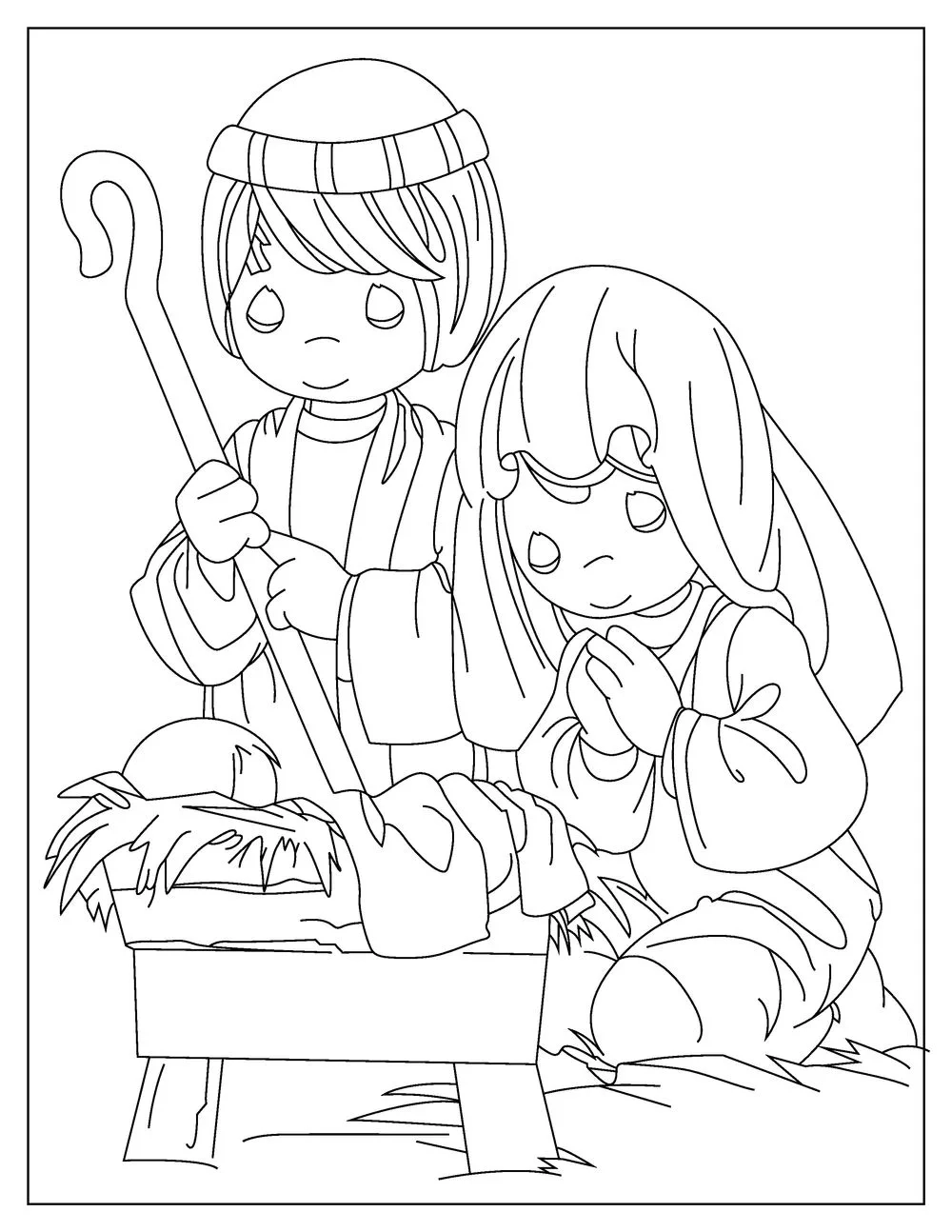 Free Coloring Pages Nativity Scene