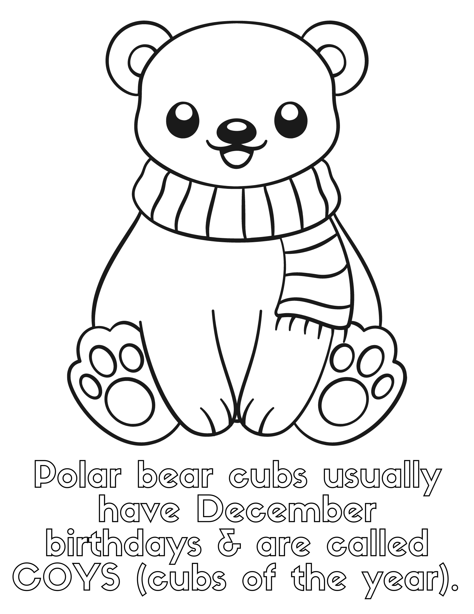 Free Polar Bear Coloring Pages For Kids And Adults Free Polar Bear Coloring Pages For Kids And Adults