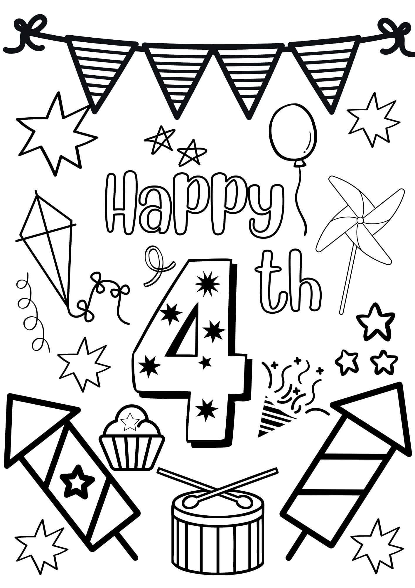 Free Printable July 4th Coloring Pages