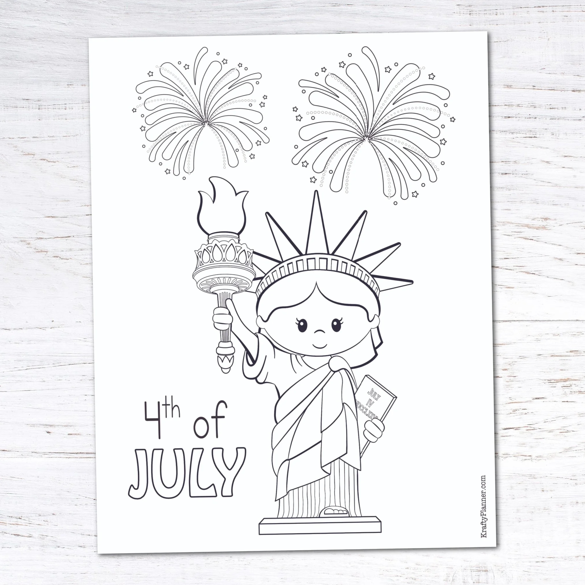 Free Printable 4th Of July Coloring Pages Krafty Planner