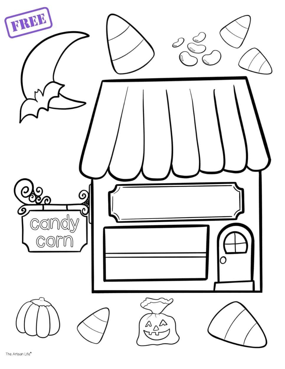 Free Printable Candy Corn Coloring Pages The Artisan Life Free Printable Candy Corn Coloring Pages The Artisan Life