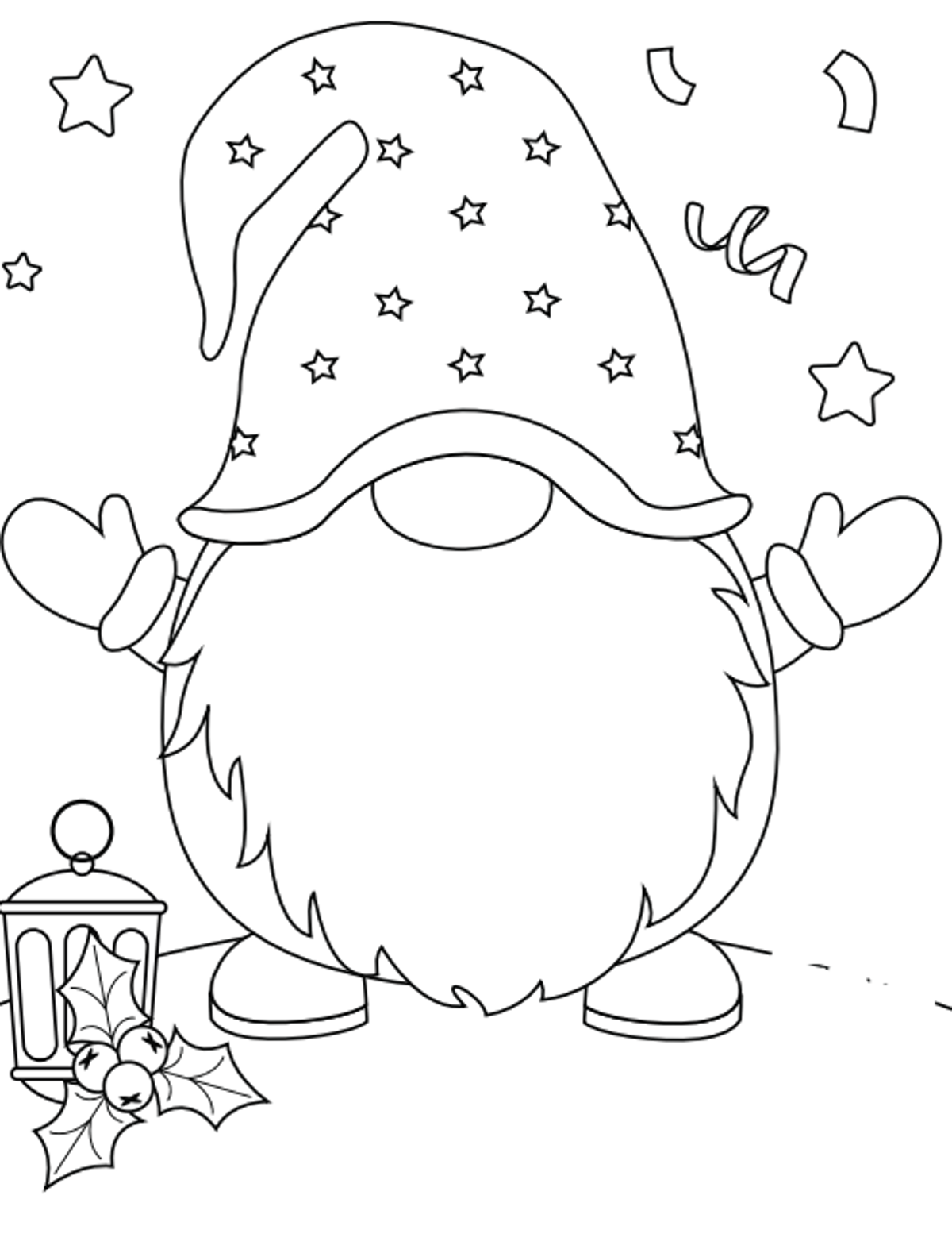 Christmas Gnome Coloring Pages Free Christmas Gnome Coloring Pages Free