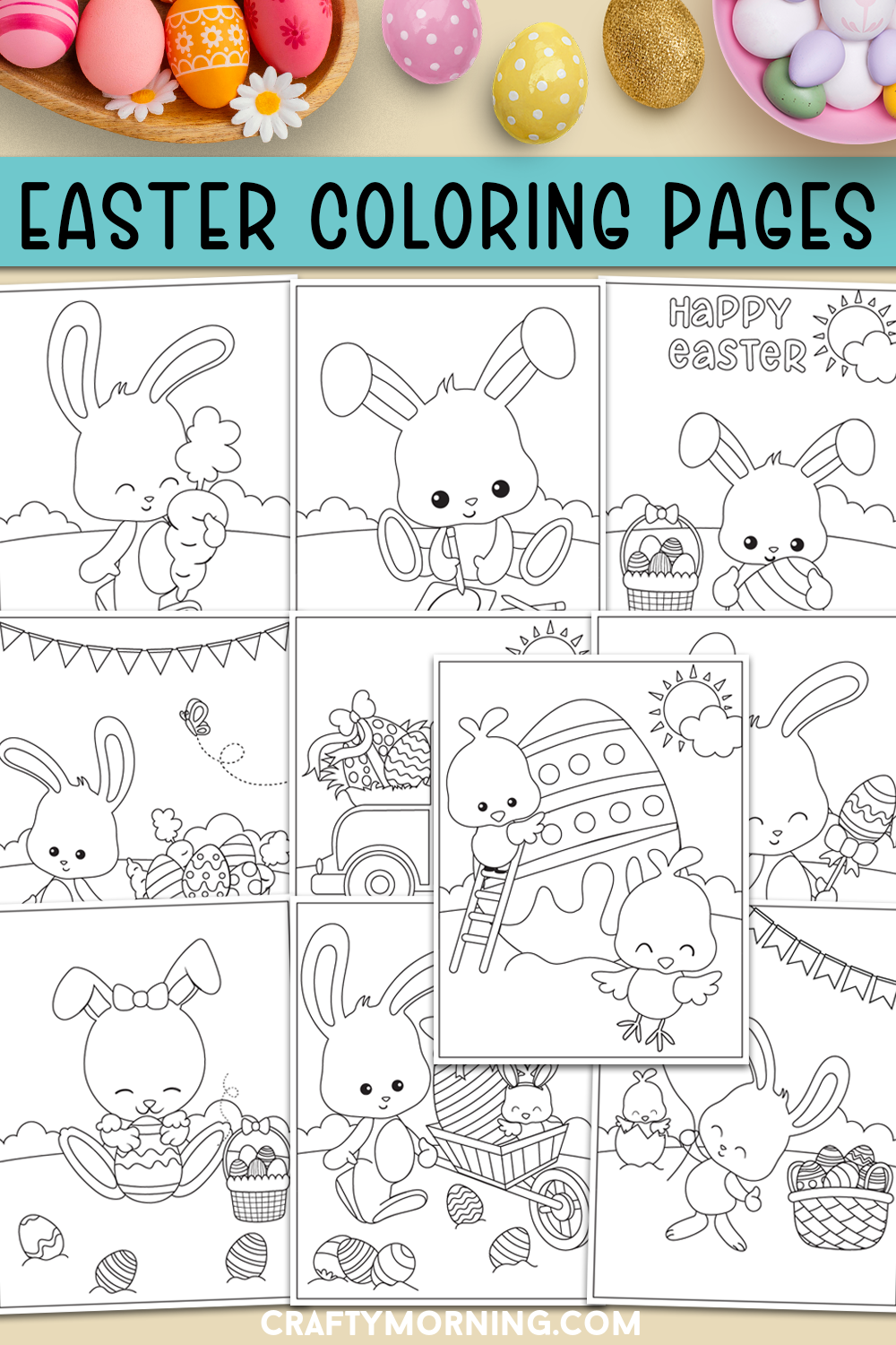 Free Printable Easter Coloring Pages Crafty Morning
