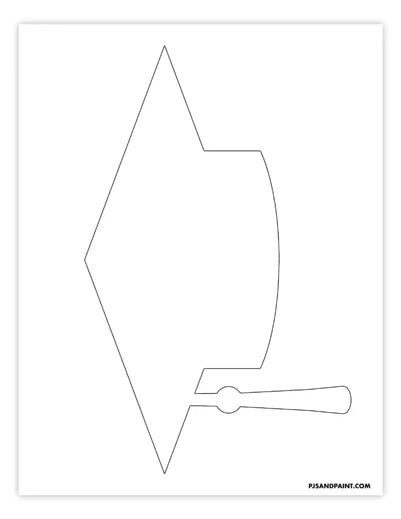 Graduation Cap Coloring Page Printable