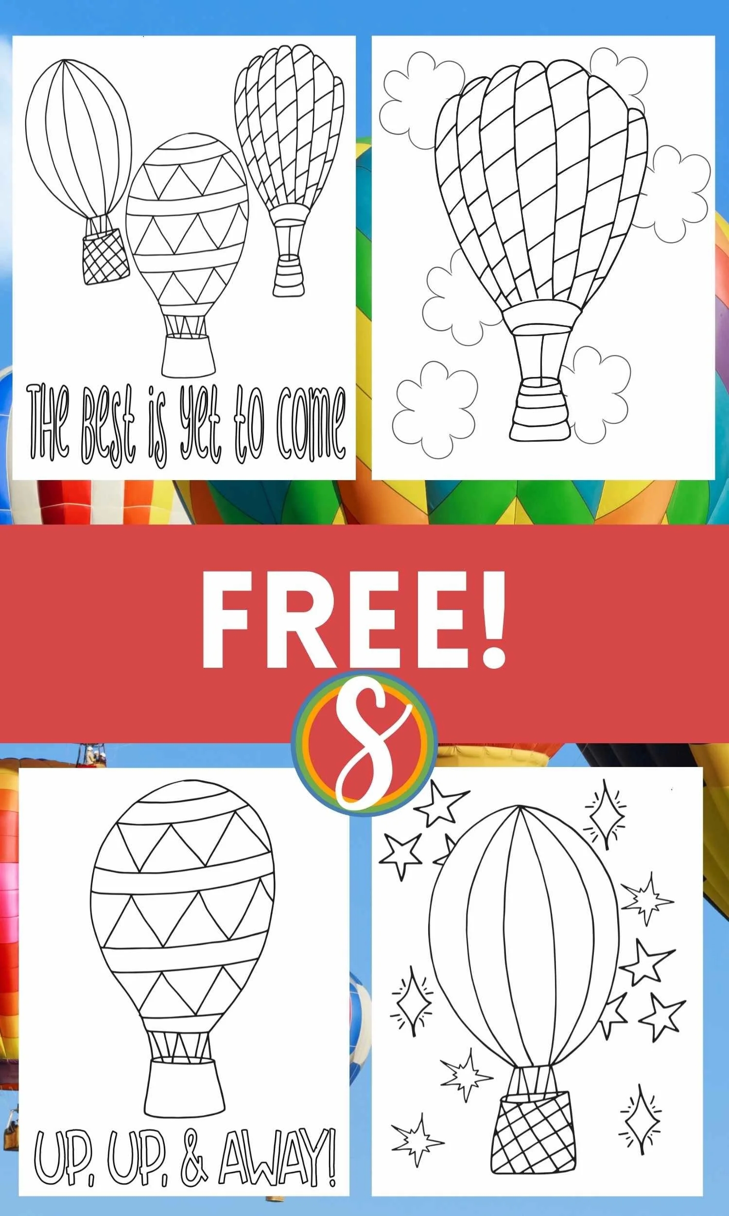 Hot Air Balloon Coloring Page Printable Hot Air Balloon Coloring Page Printable