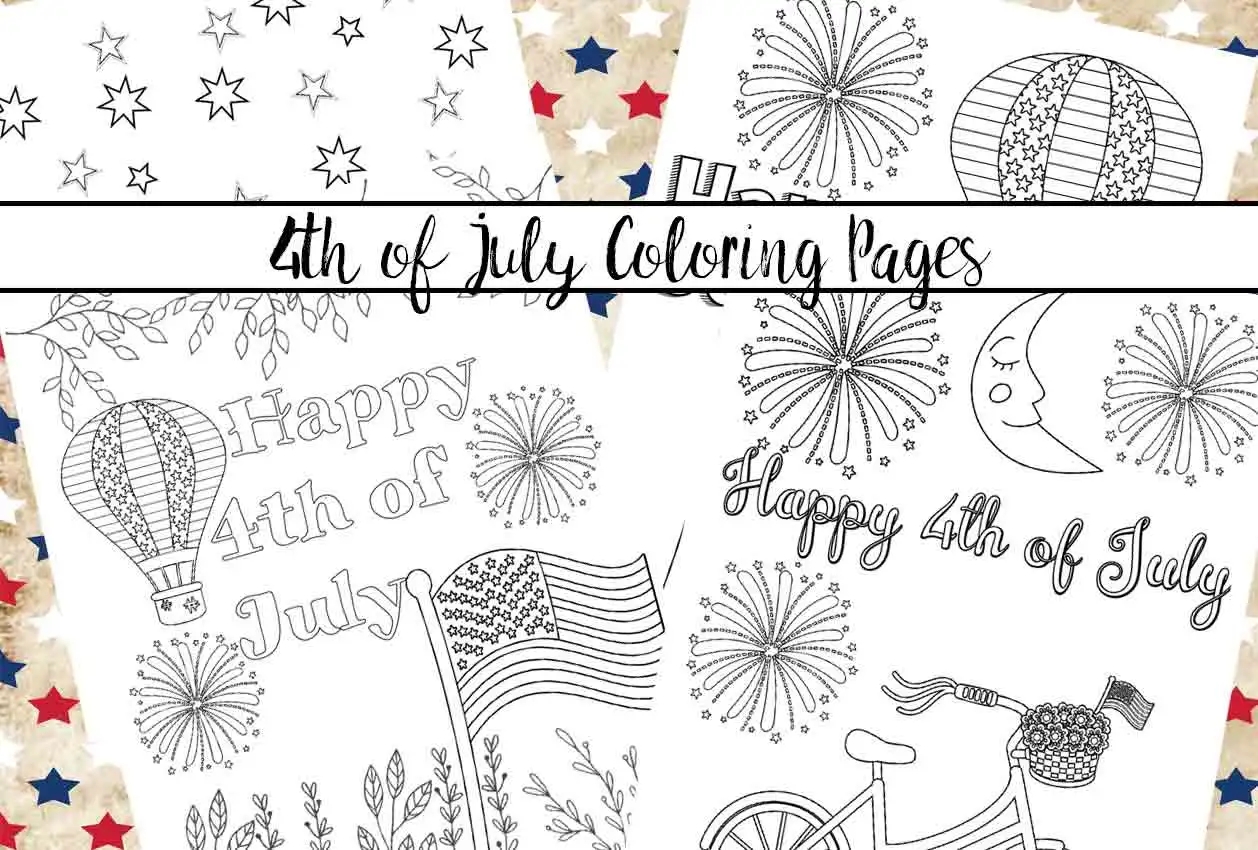 Free Printable July 4th Coloring Pages 4 Designs