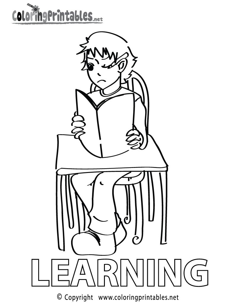 Free Printable Learning Coloring Page