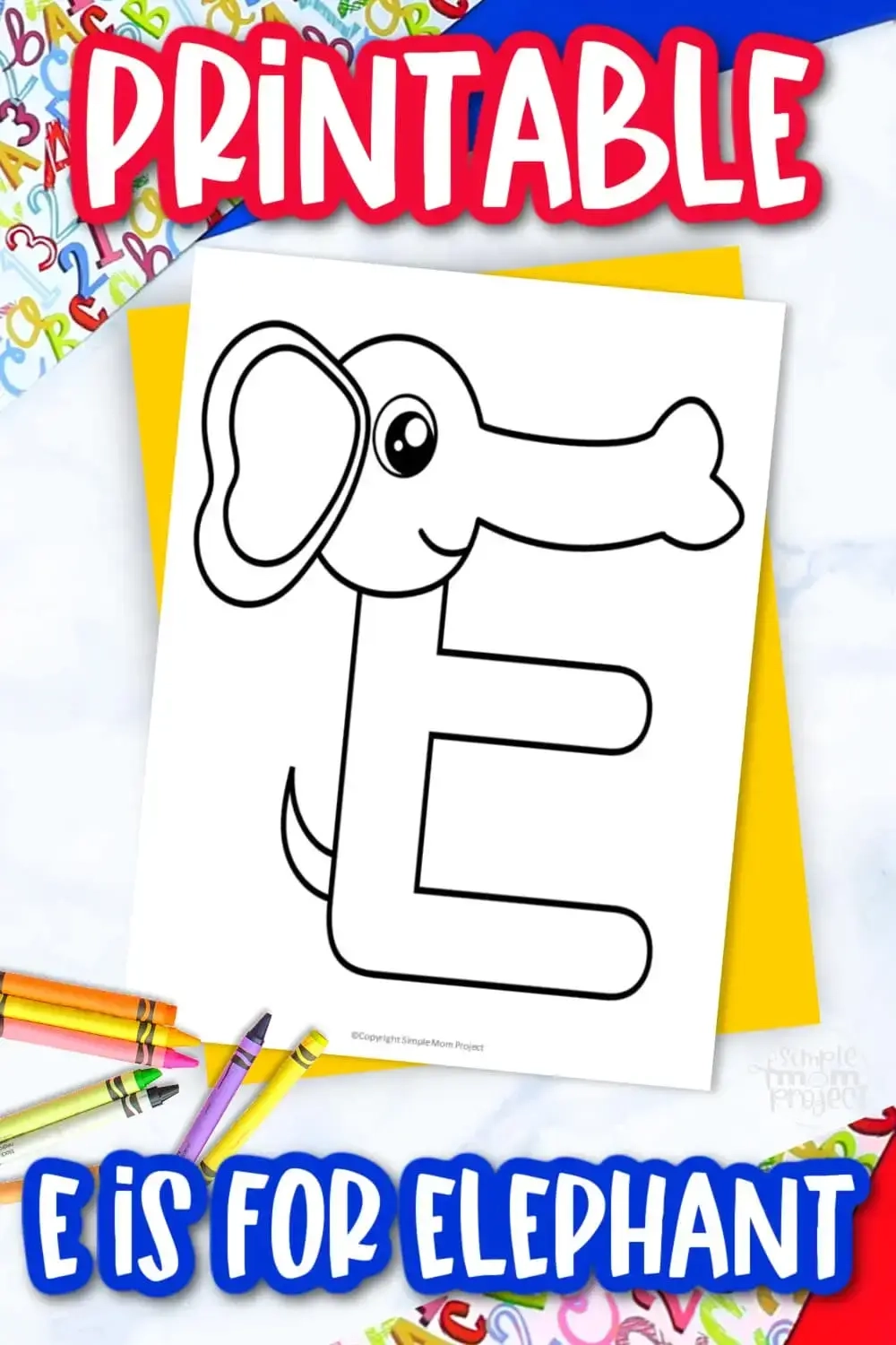 Free Printable Letter E Coloring Page Simple Mom Project