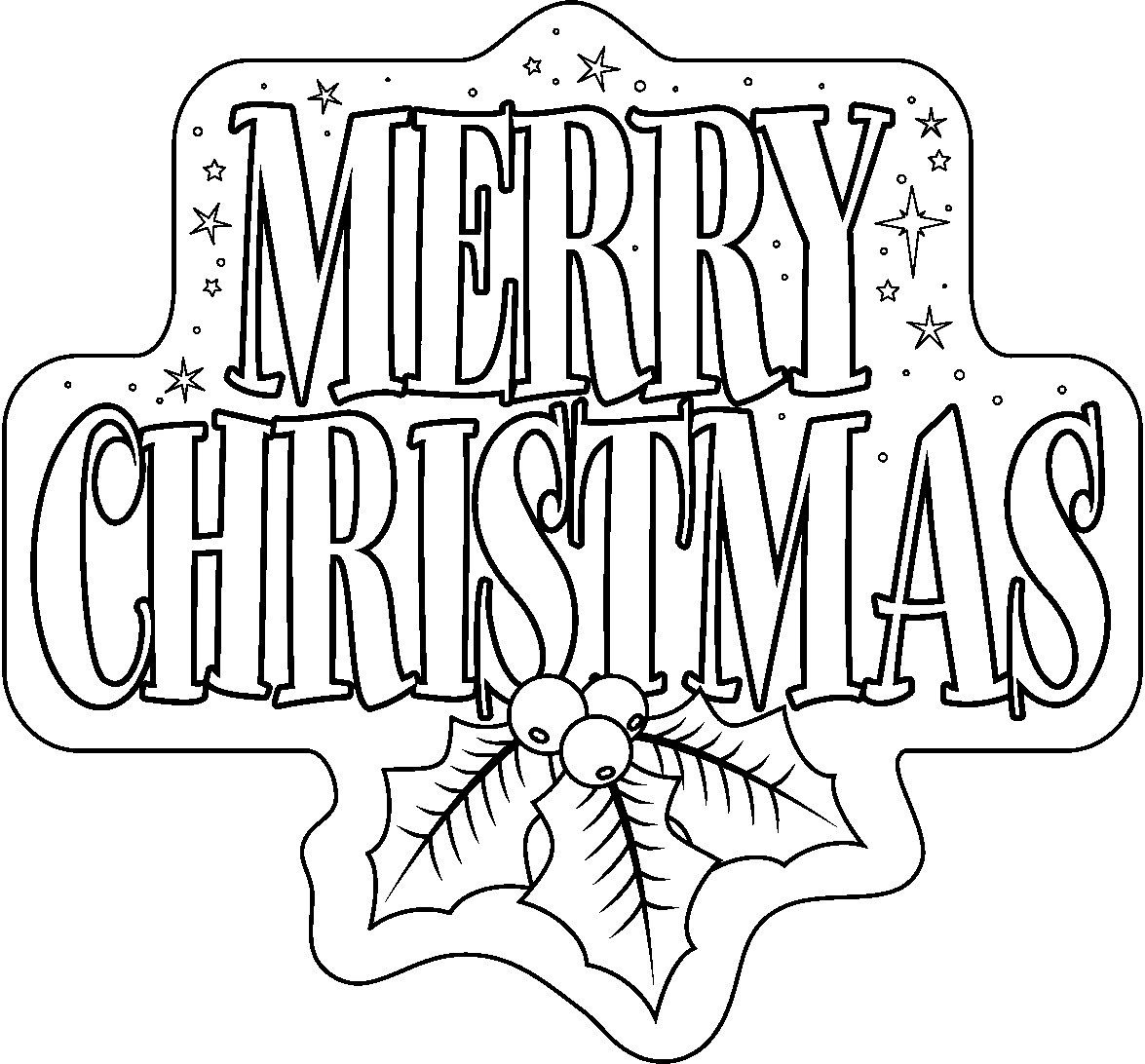 Printable Merry Christmas Coloring Pages