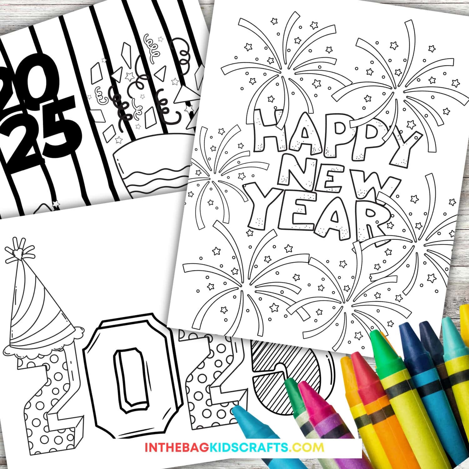 Free Printable New Year Coloring Pages For 2025 In The Bag Kids Crafts