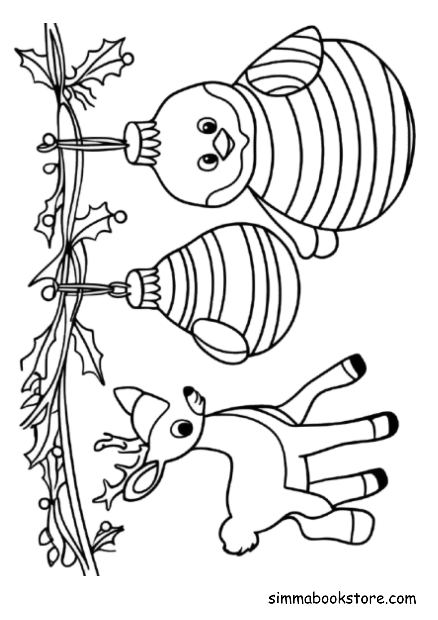 free printable reindeer christmas coloring pages christmas 2024
