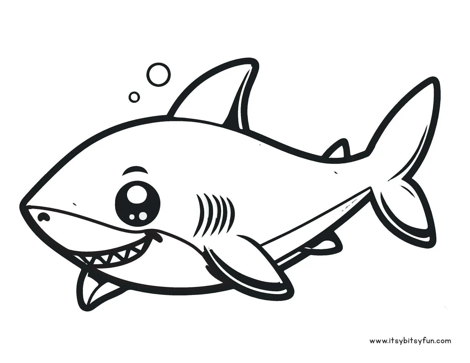 Free Printable Shark Coloring Pages For Kids Itsy Bitsy Fun
