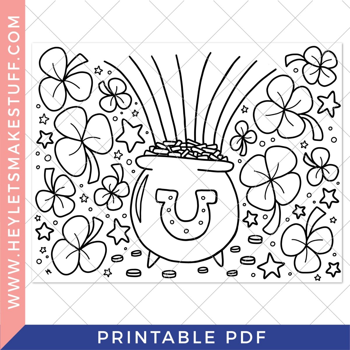 Free Printable St Patrick s Day Coloring Page Hey Let s Make Stuff