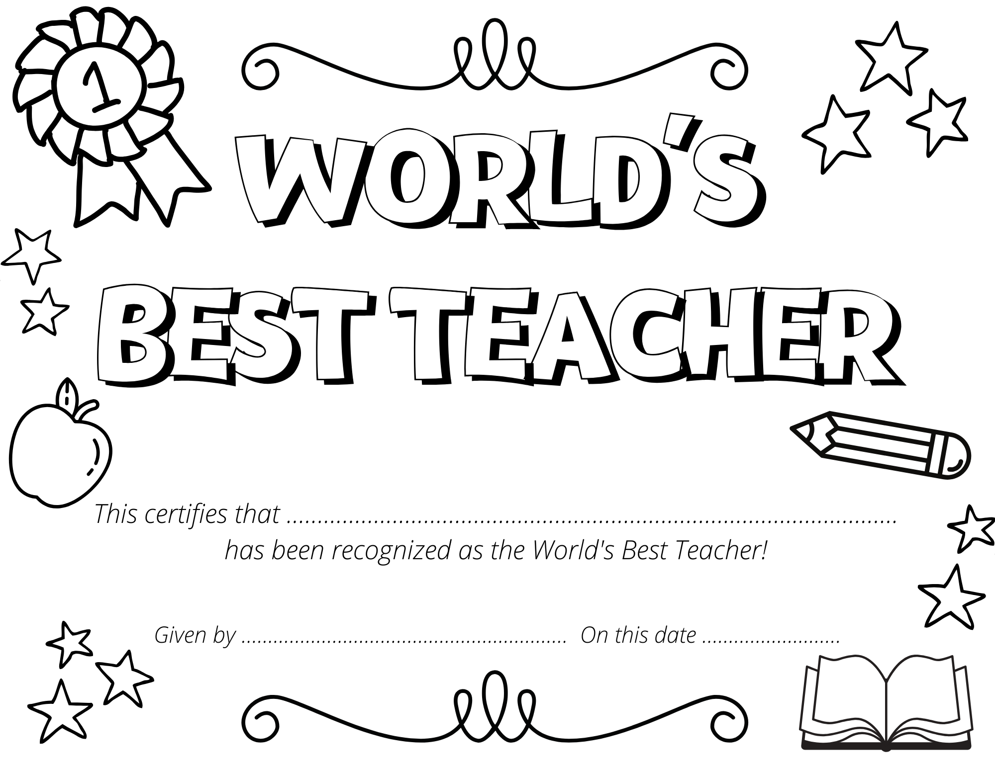 Free Teacher Appreciation Coloring Pages