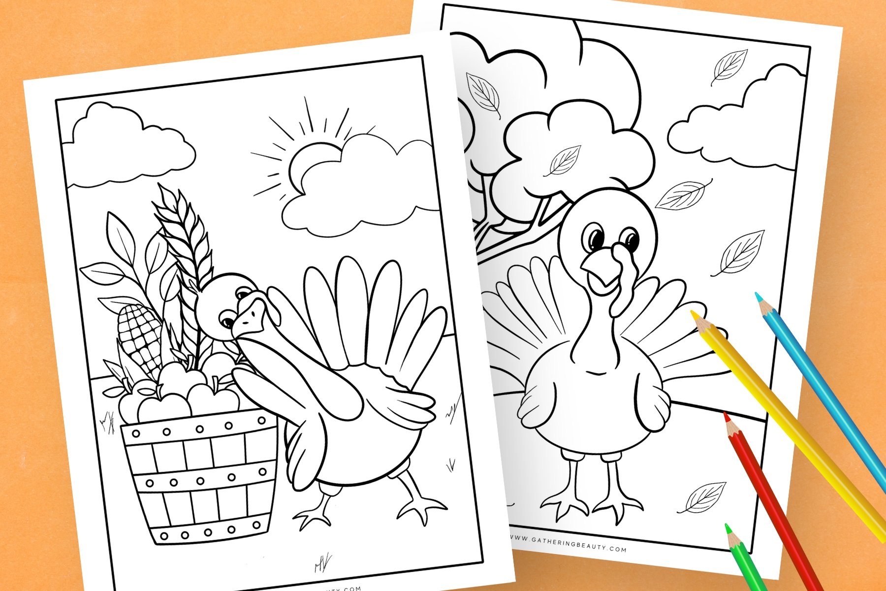 Free Printable Turkey Colouring Pages Gathering Beauty