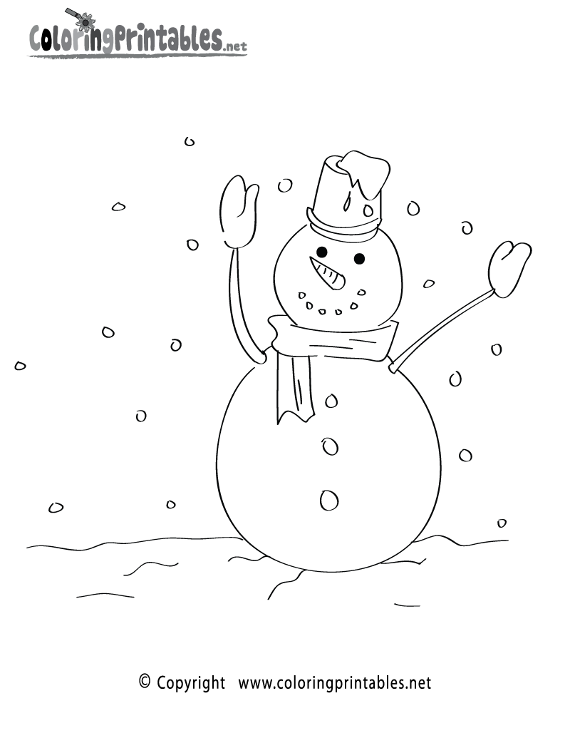 Winter Coloring Page Printable Winter Coloring Page Printable