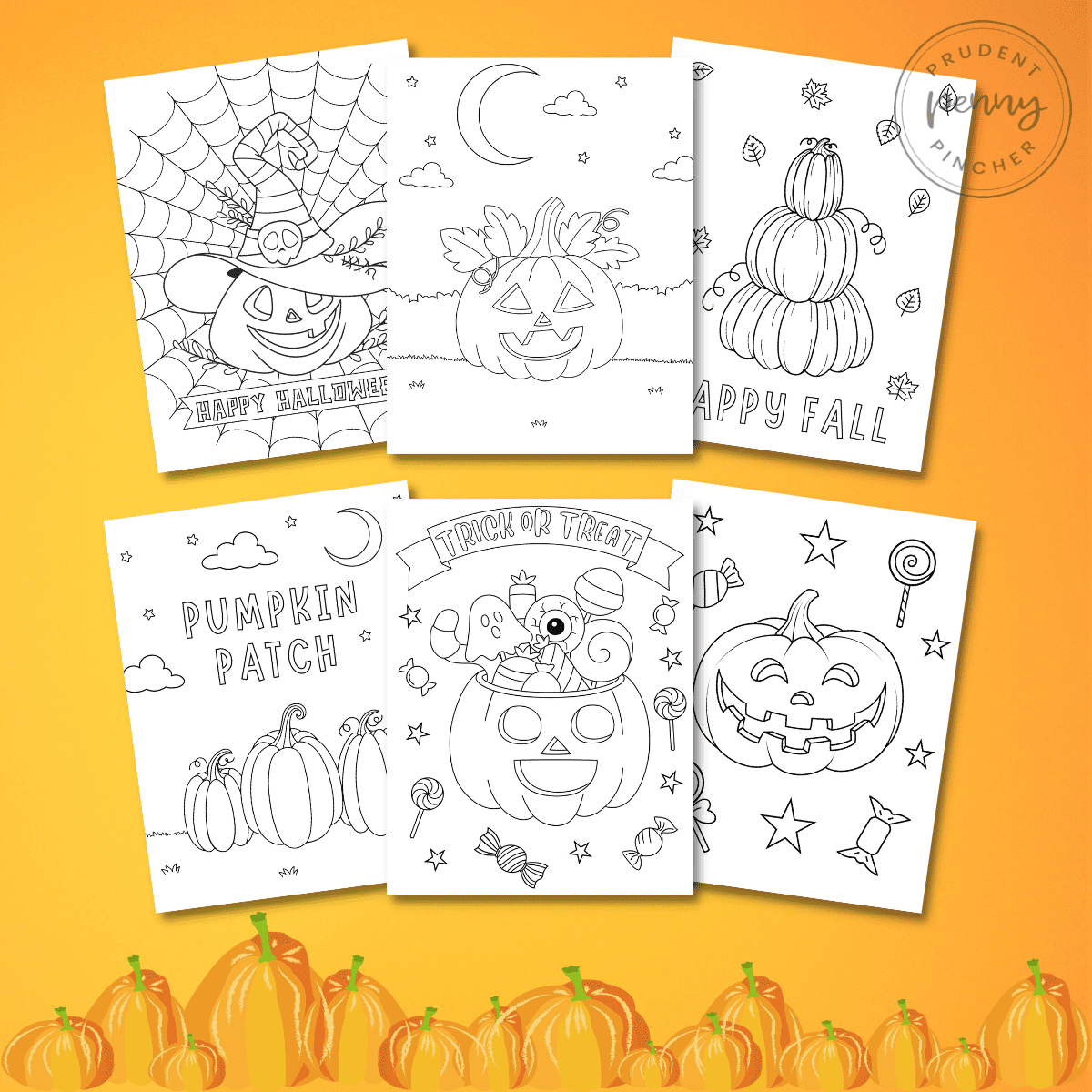 Free Pumpkin Coloring Pages Prudent Penny Pincher