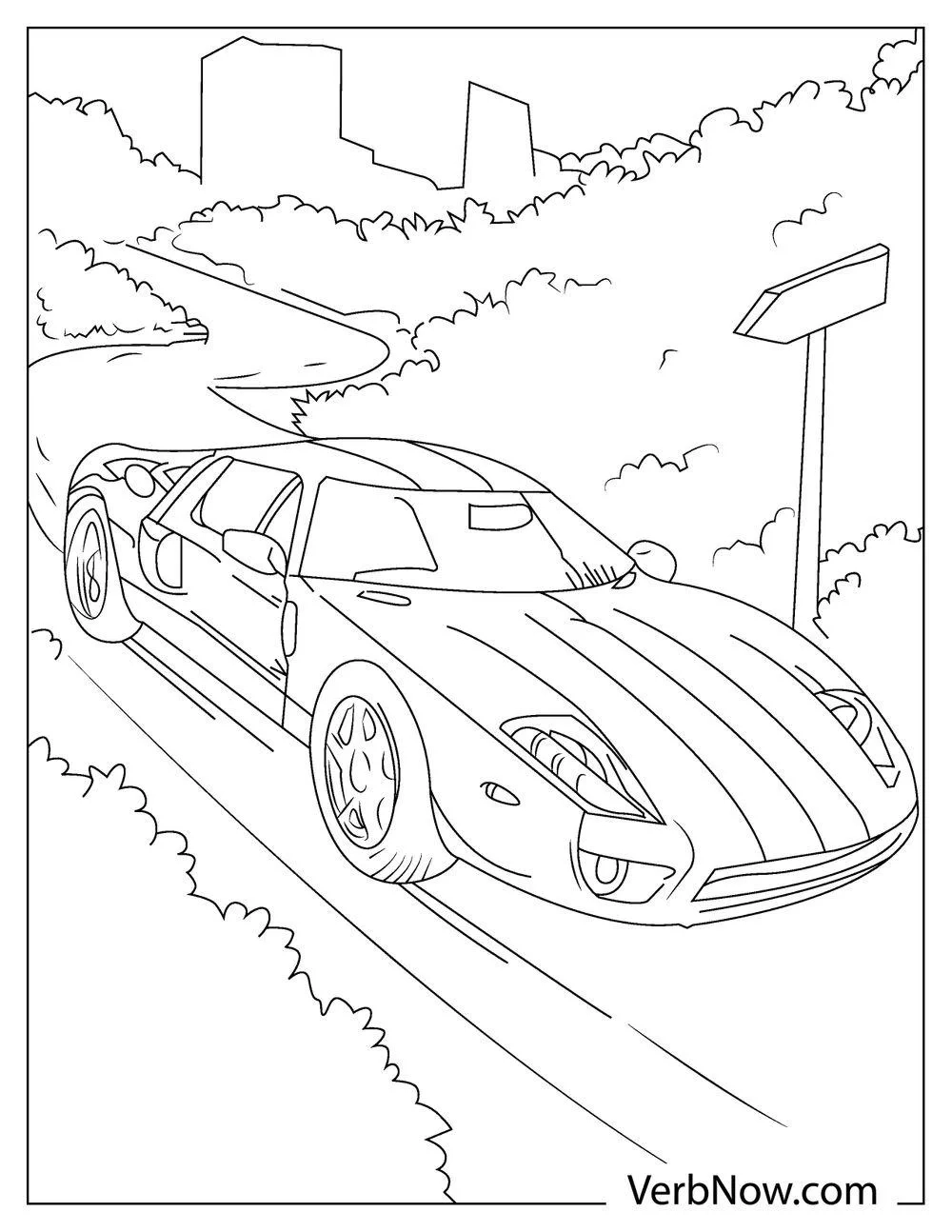 Printable Sports Car Coloring Pages Printable Sports Car Coloring Pages