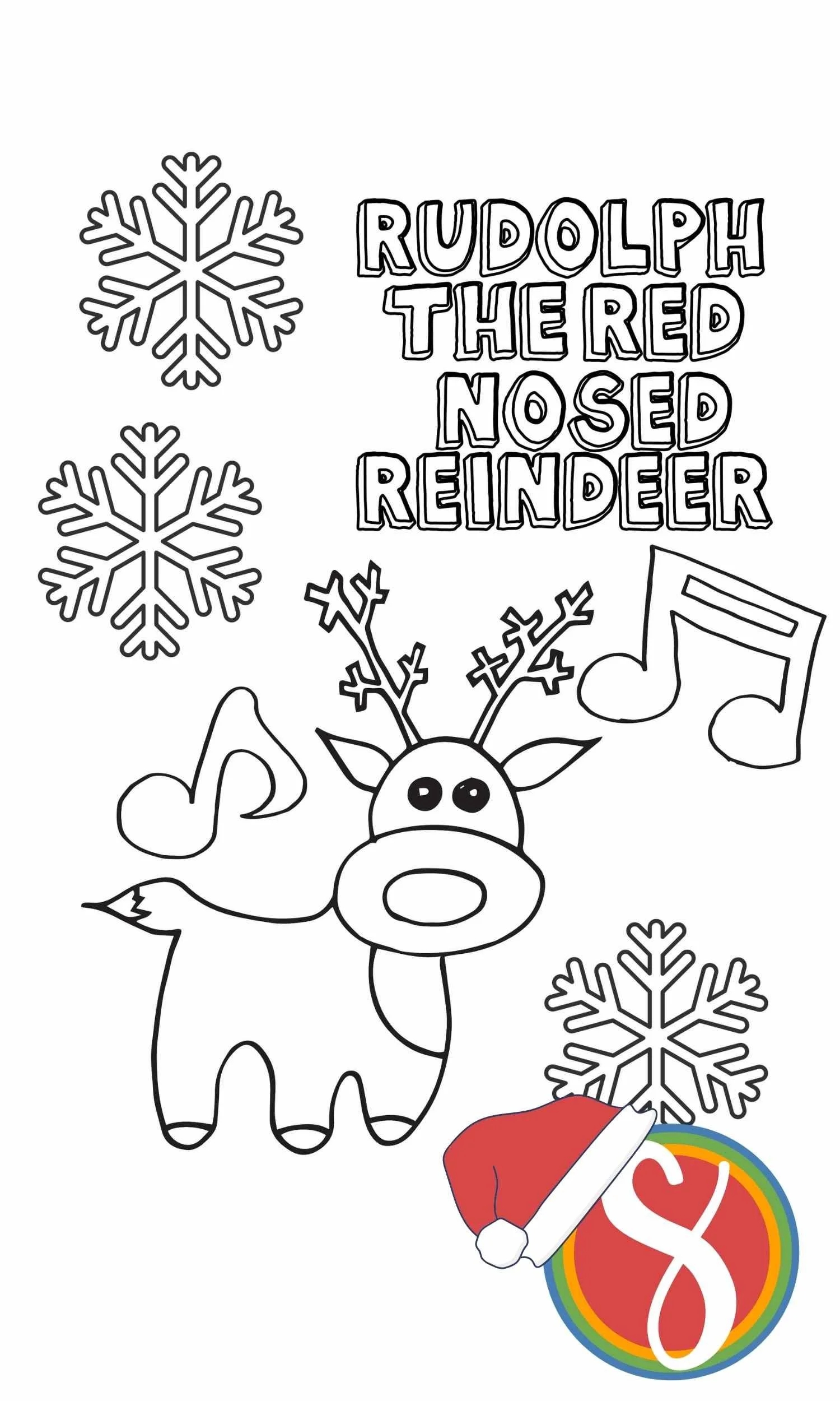 Free Coloring Pages Of Rudolph The Red Nosed Reindeer