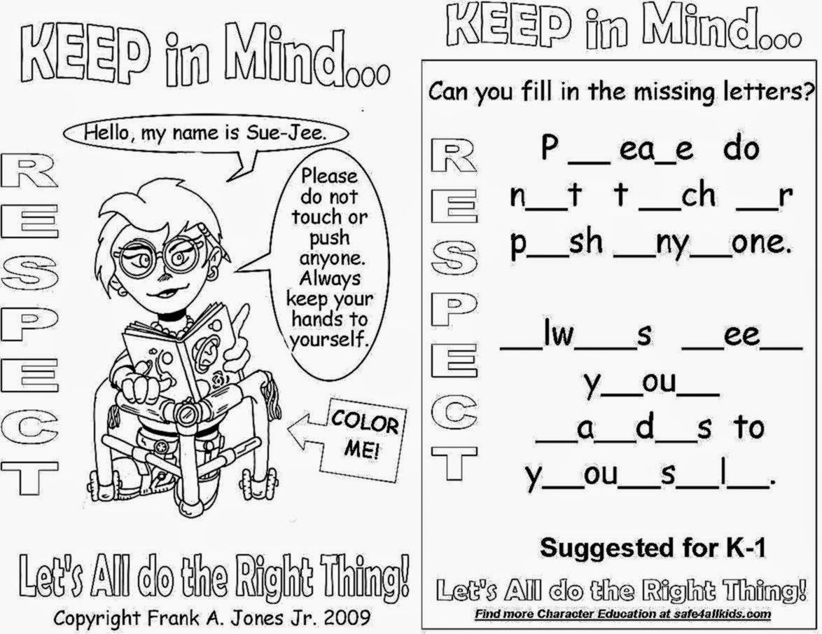 Respect Coloring Pages Free Respect Coloring Pages Free