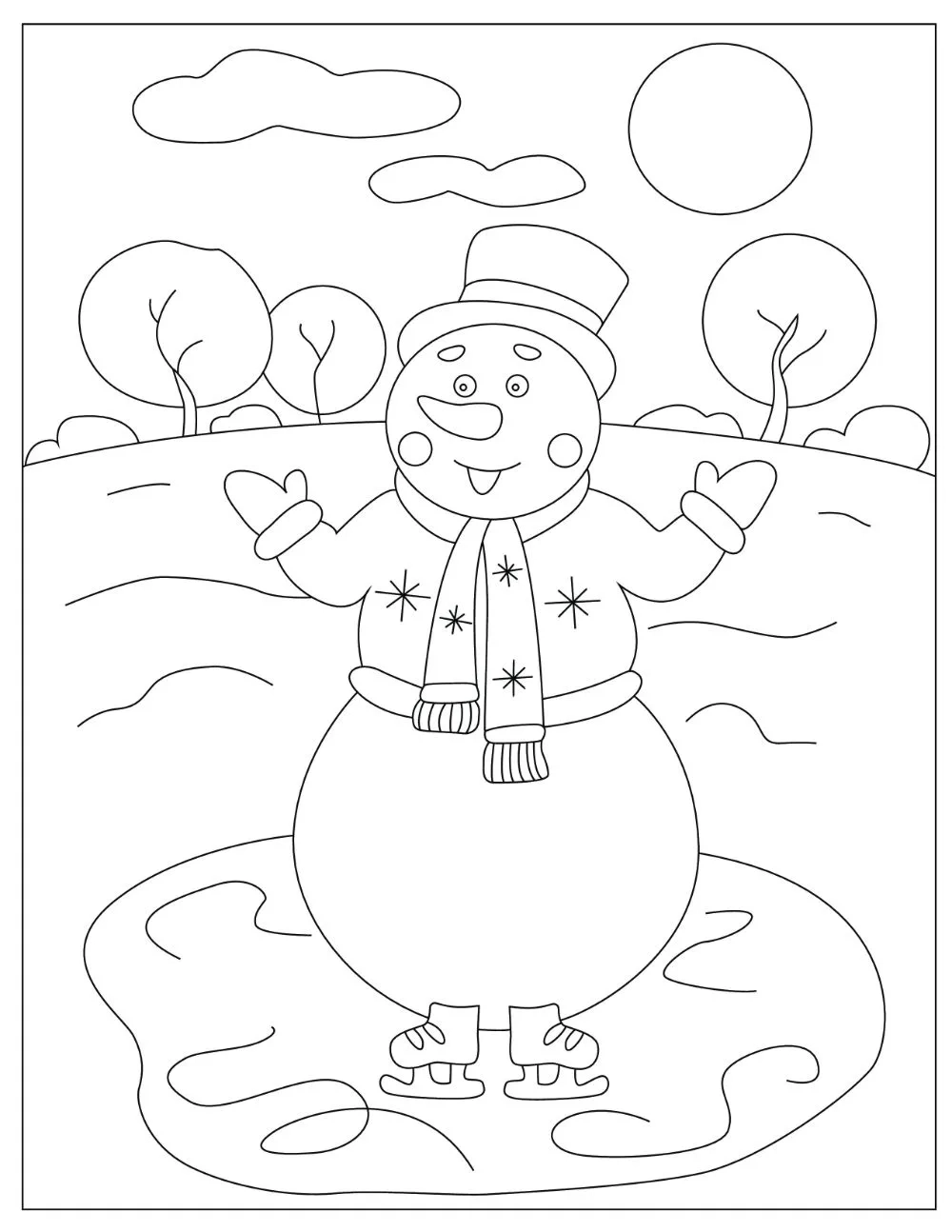 Free SNOWMAN Coloring Pages For Download Printable PDF Free SNOWMAN Coloring Pages For Download Printable PDF