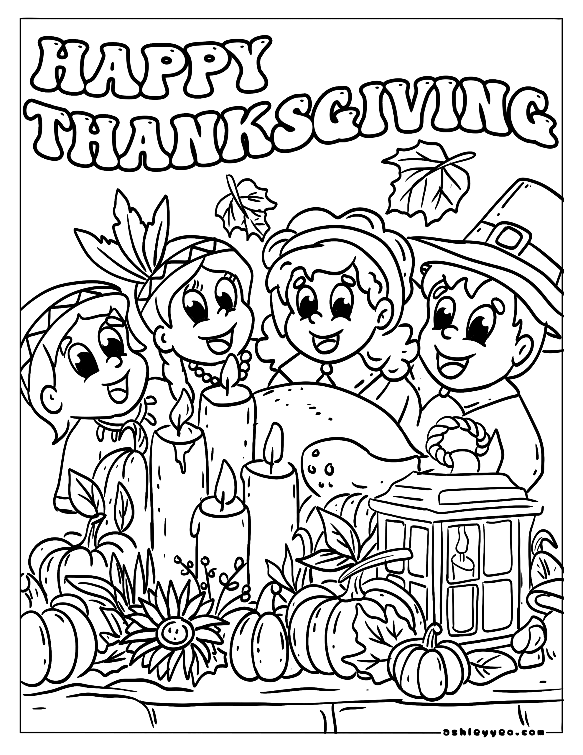 Thankful Coloring Pages Free