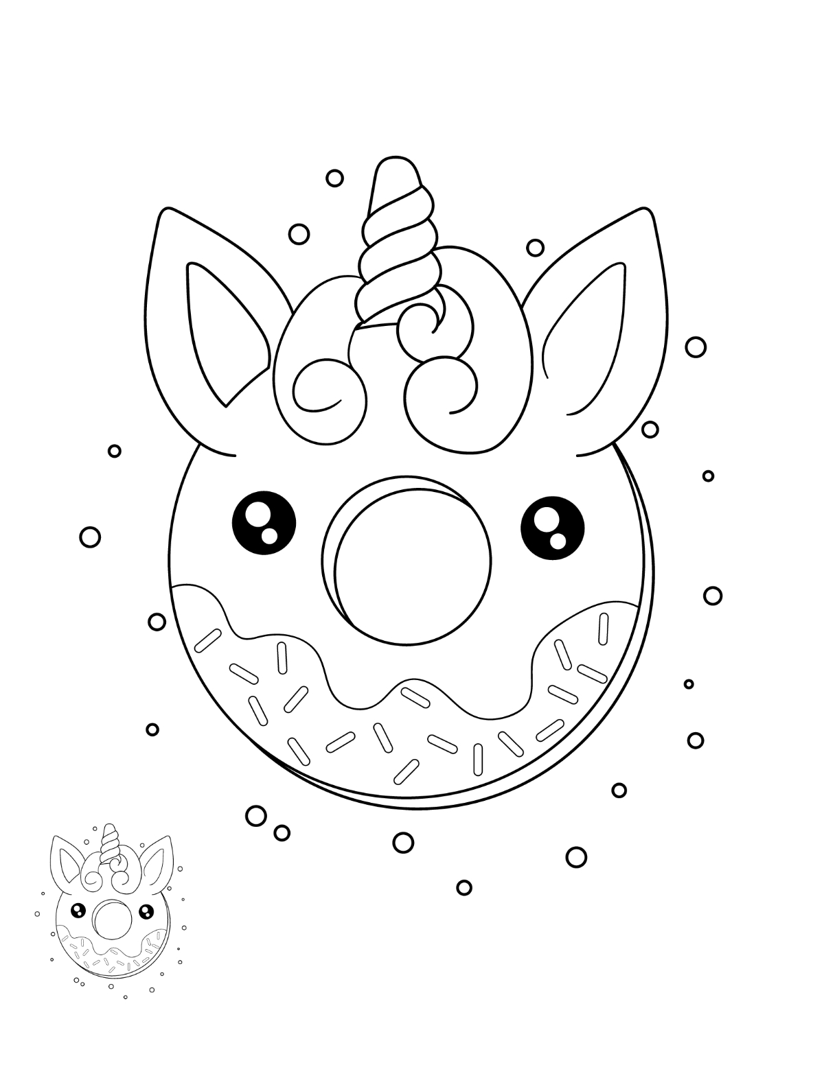 Free Unicorn Donut Coloring Page Template To Edit Online Free Unicorn Donut Coloring Page Template To Edit Online