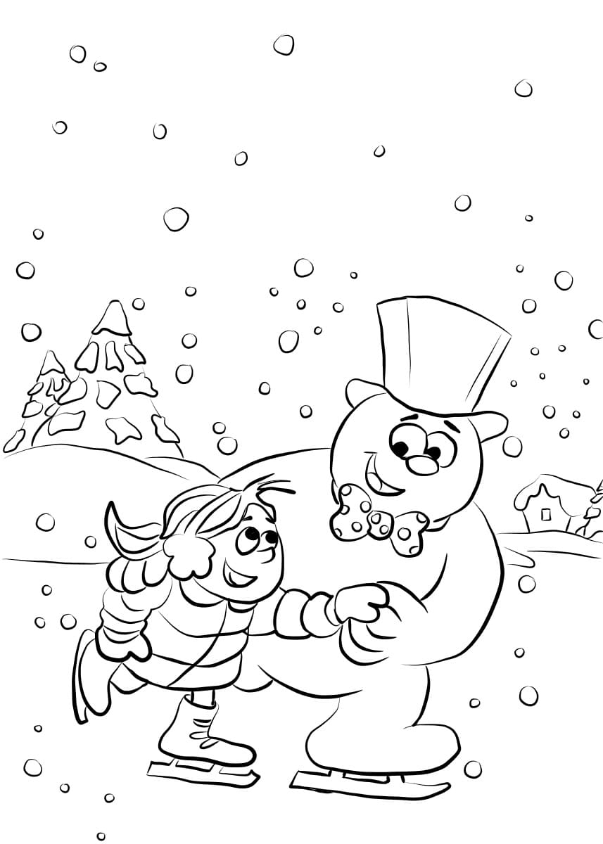 Frosty The Snowman Ice Skating Coloring Page Download Print Or Color Online For Free Frosty The Snowman Ice Skating Coloring Page Download Print Or Color Online For Free