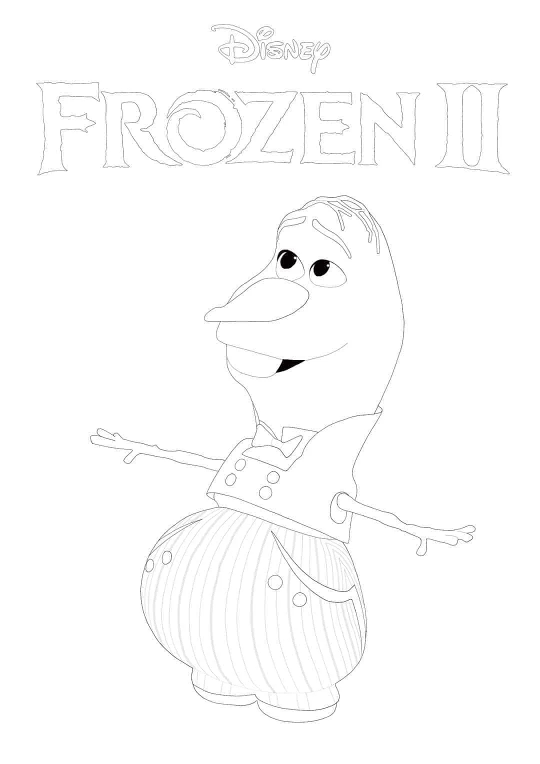 Frozen 2 Olaf Coloring Page Free Frozen II Coloring Pictures 