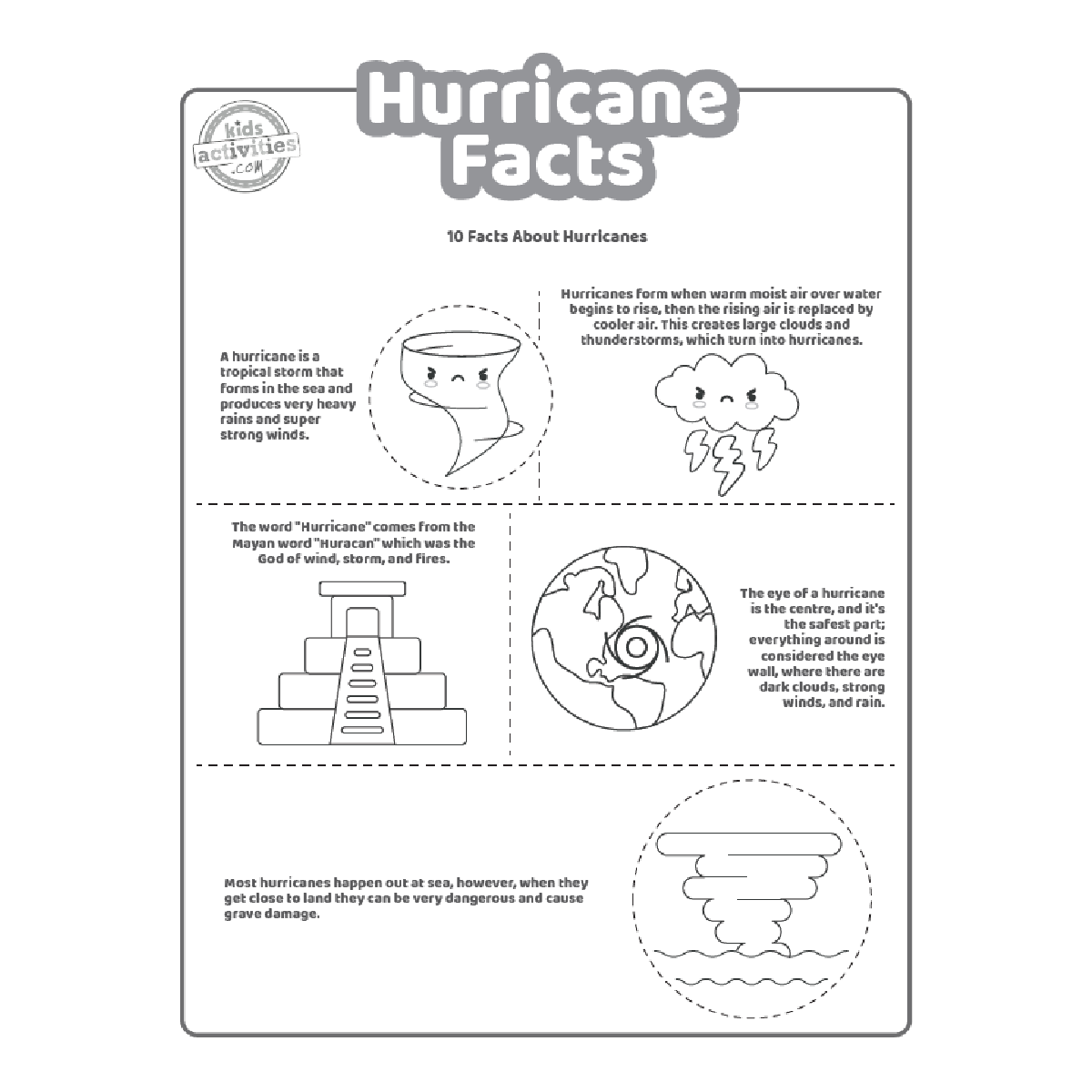 Hurricane Coloring Pages Printable