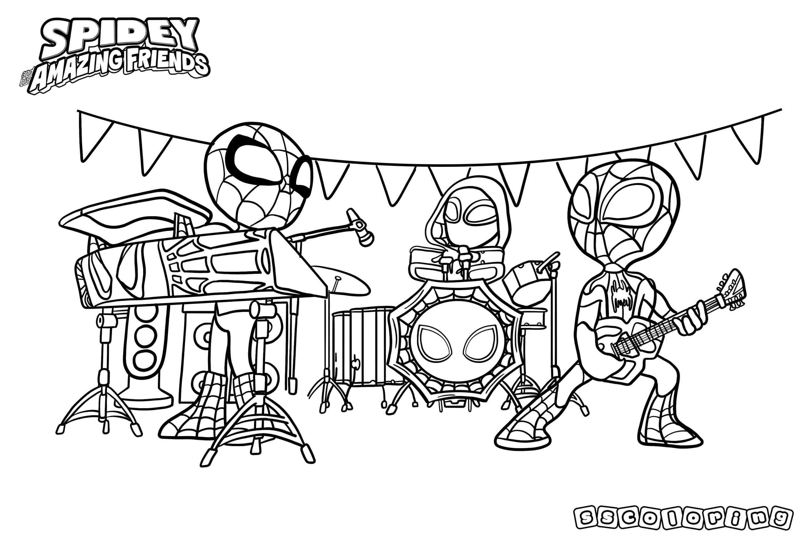 Spidey And His Amazing Friends Coloring Pages Free