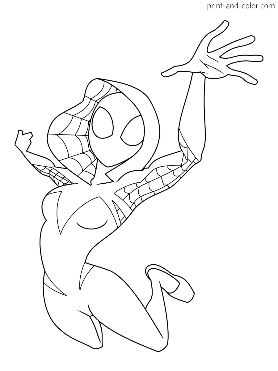Ghost Spider Coloring Pages To Print Free Printable Coloring Pages