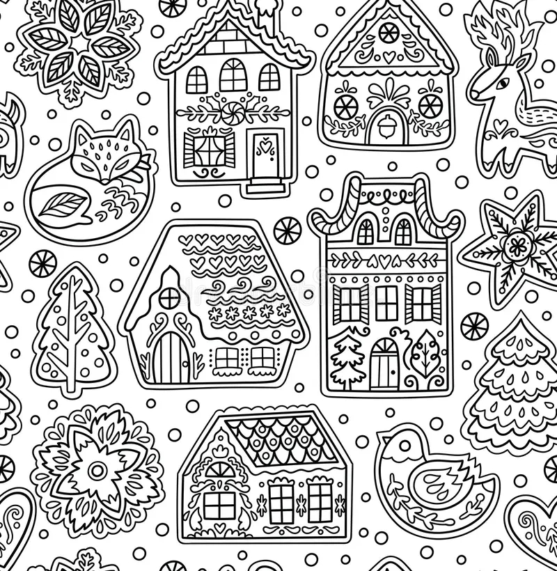 Gingerbread House Coloring Page Stock Illustrations 209 Gingerbread House Coloring Page Stock Illustrations Vectors Clipart Dreamstime